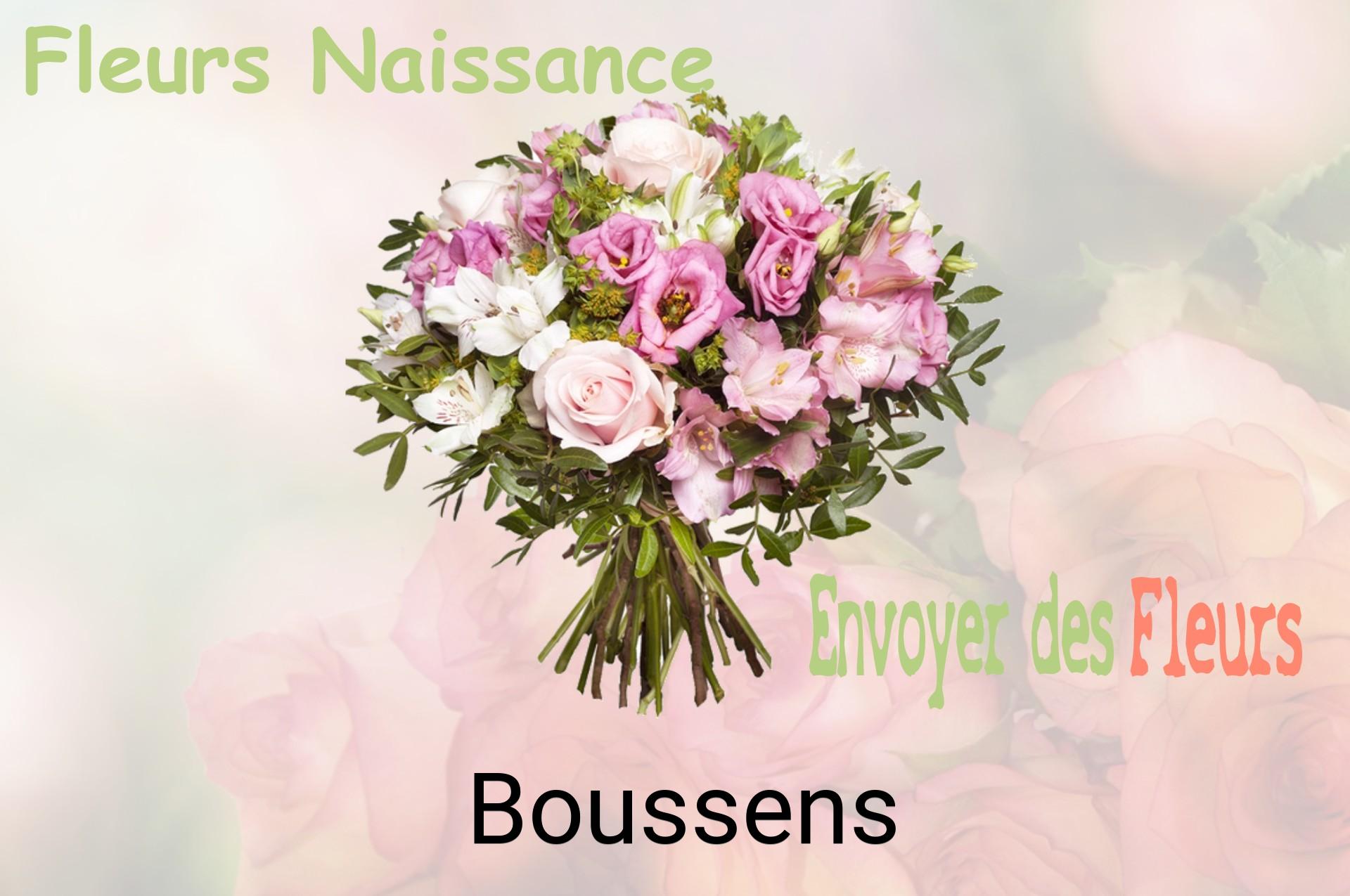 Bouquet de fleurs de naissance livré à Boussens