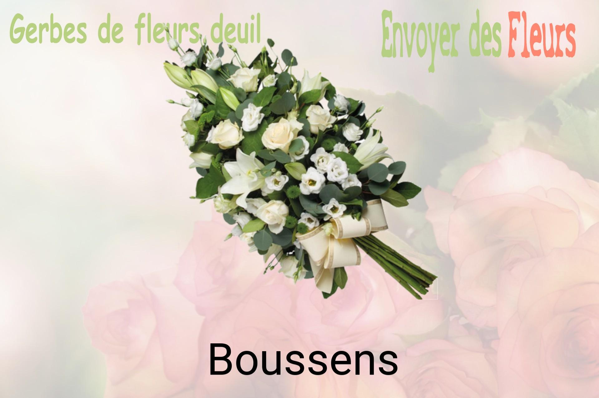 Gerbe de fleurs de deuil livrée à Boussens